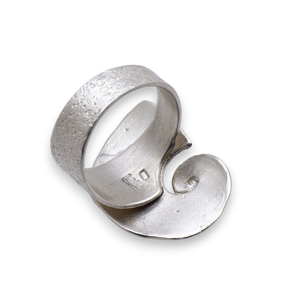 bague argent femme large