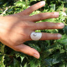 bague argent escargot