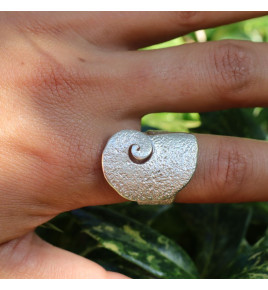 bague argent escargot femme