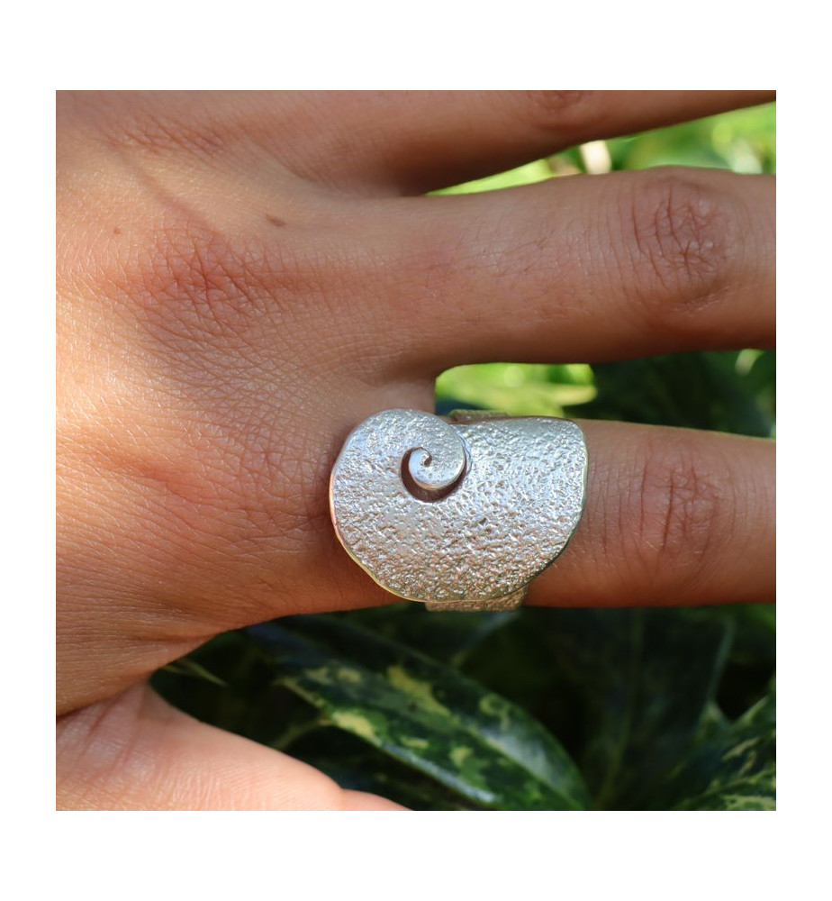 bague argent escargot femme