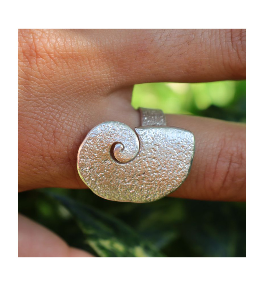 bague argent escargot femme createur