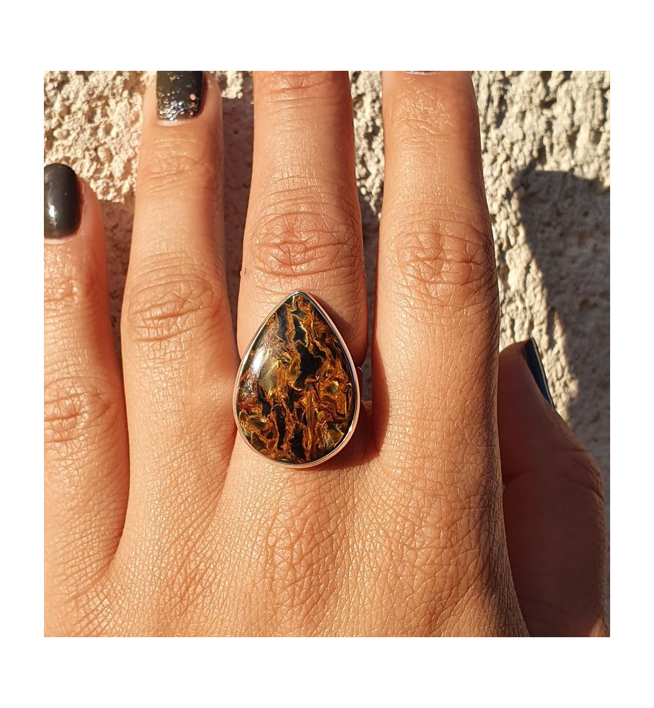pietersite bague argent