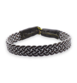 bracelet tresse femme cuir kaki