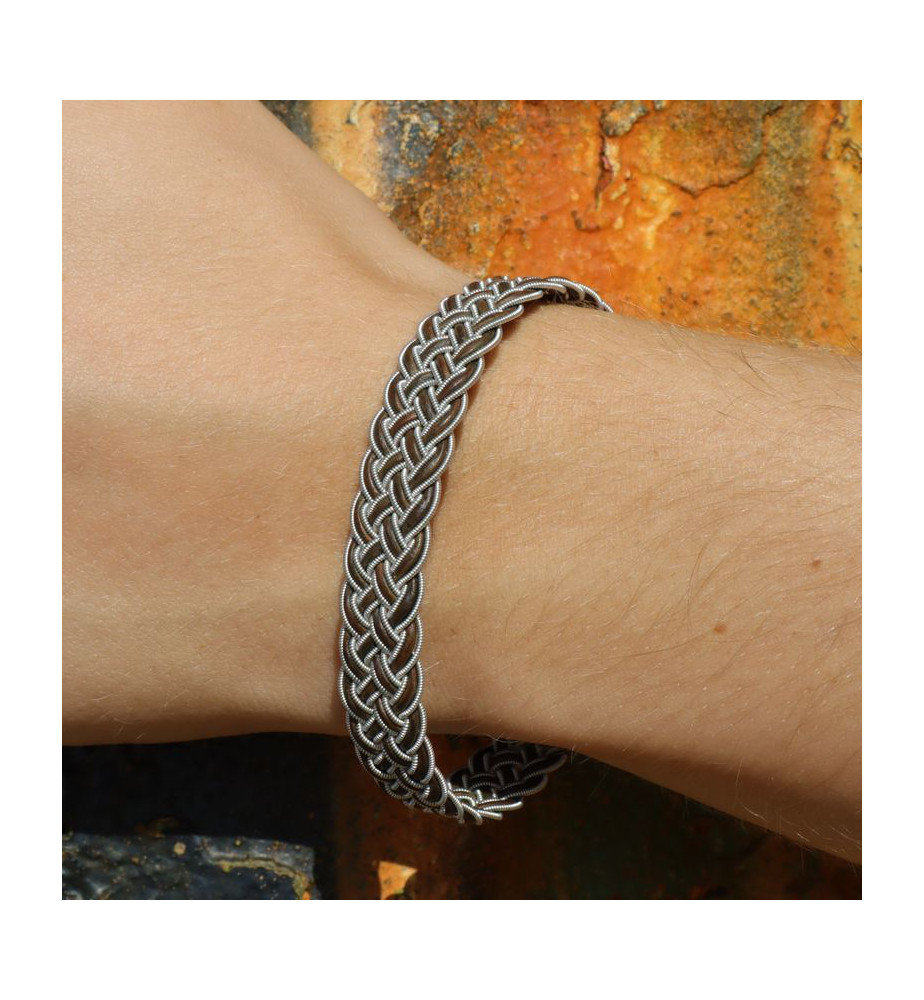 bracelet cuir tressé