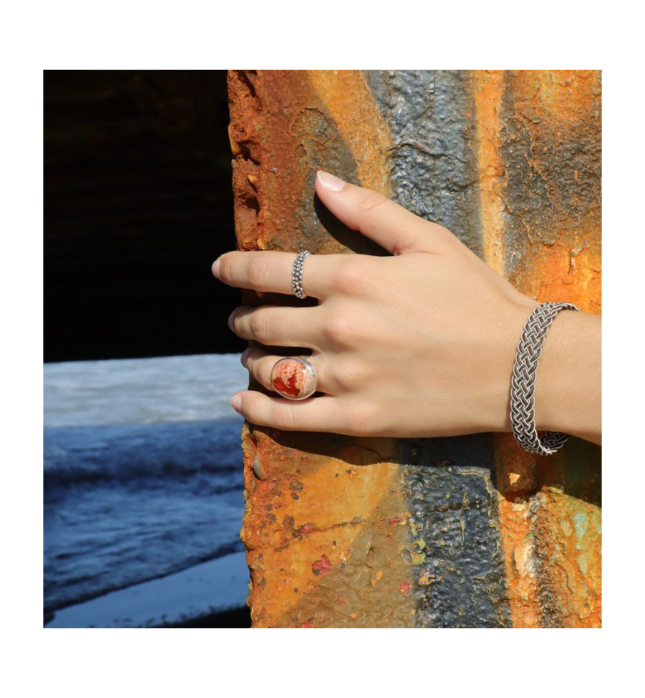 bracelet cuir kaki femme