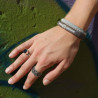 bracelet cuir gris pour femme