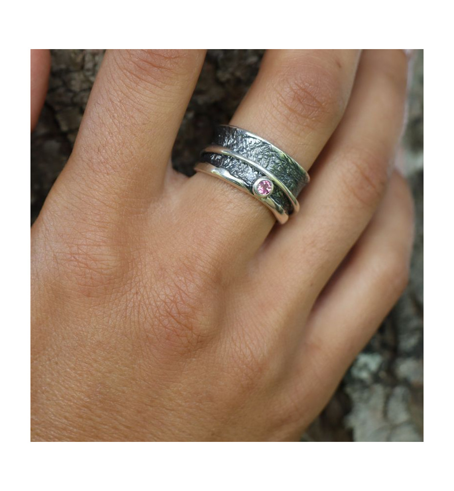 tourmaline rose bague