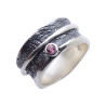 bague argent tourmaline rose