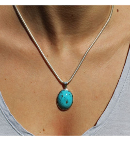 pendentif turquoise homme