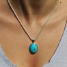 pendentif turquoise argent