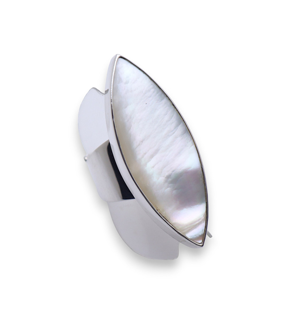 bague nacre blanche femme