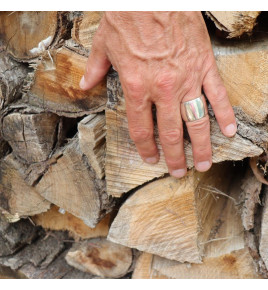 bague argent massif créateur homme