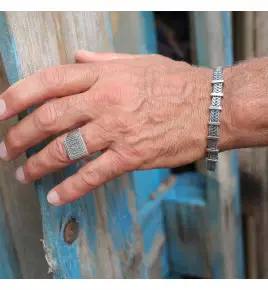 bague argent homme