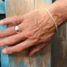 anneau argent martelé homme