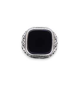 chevaliere homme onyx