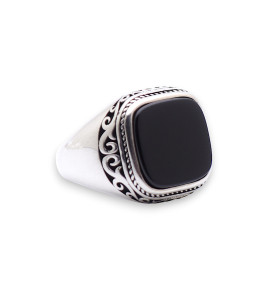 bague homme onyx