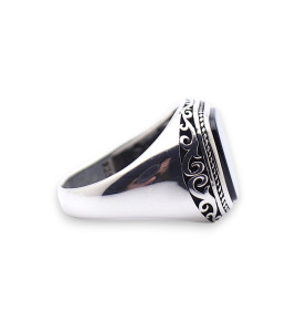bague homme onyx argent