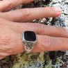 bague homme onyx noir
