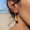 boucles d'oreilles ambre et argent