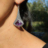 boucles d'oreilles améthyste argent