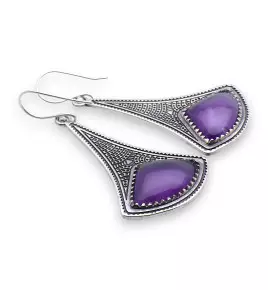boucles d'oreilles améthyste