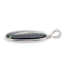 pendentif calcédoine chrome