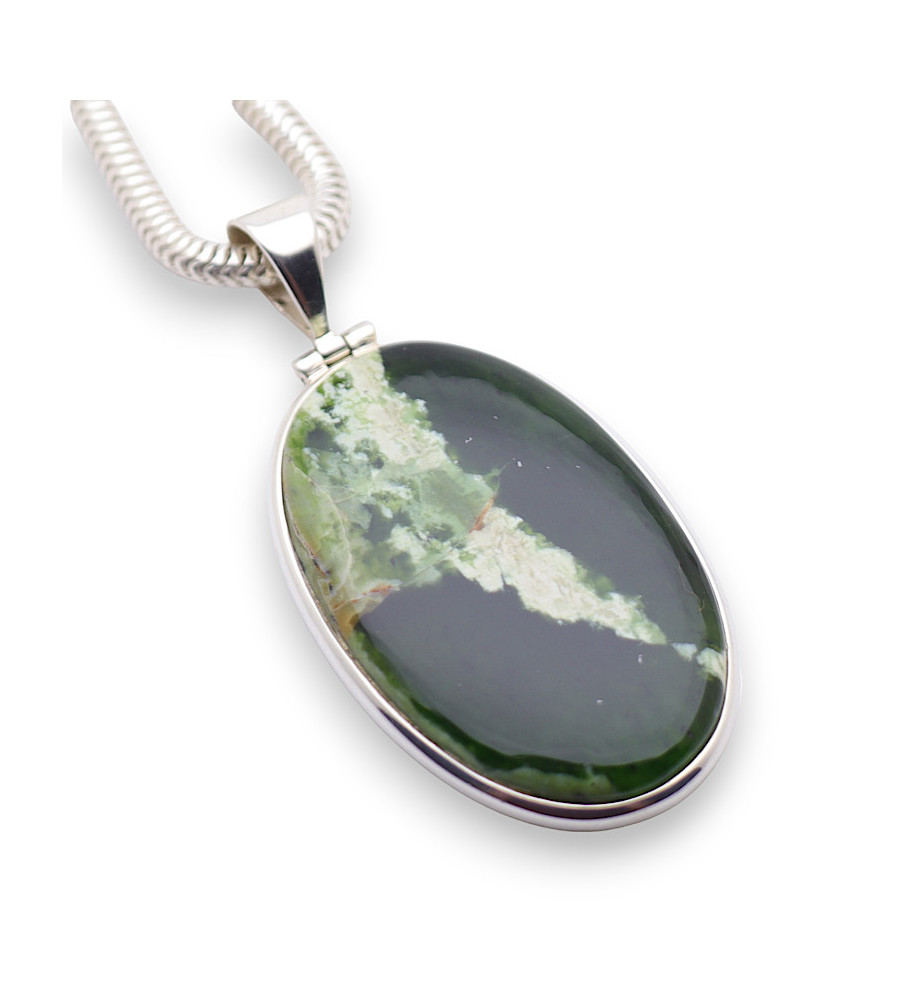 pendentif calcédoine verte