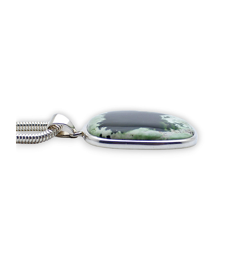 pendentif calcédoine verte
