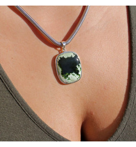 calcédoine chrome pendentif