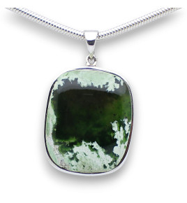 pendentif calcédoine chrome