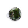 bague argent pierre verte