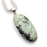 pendentif argent pierre verte