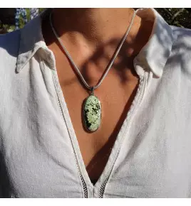 pendentif calcédoine verte