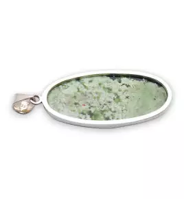 pendentif calcédoine chrome