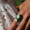 bague pierre verte