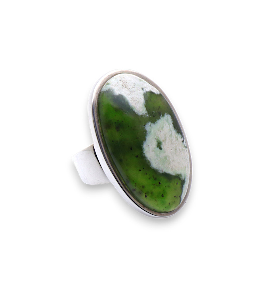 bague argent avec pierre calcédoine