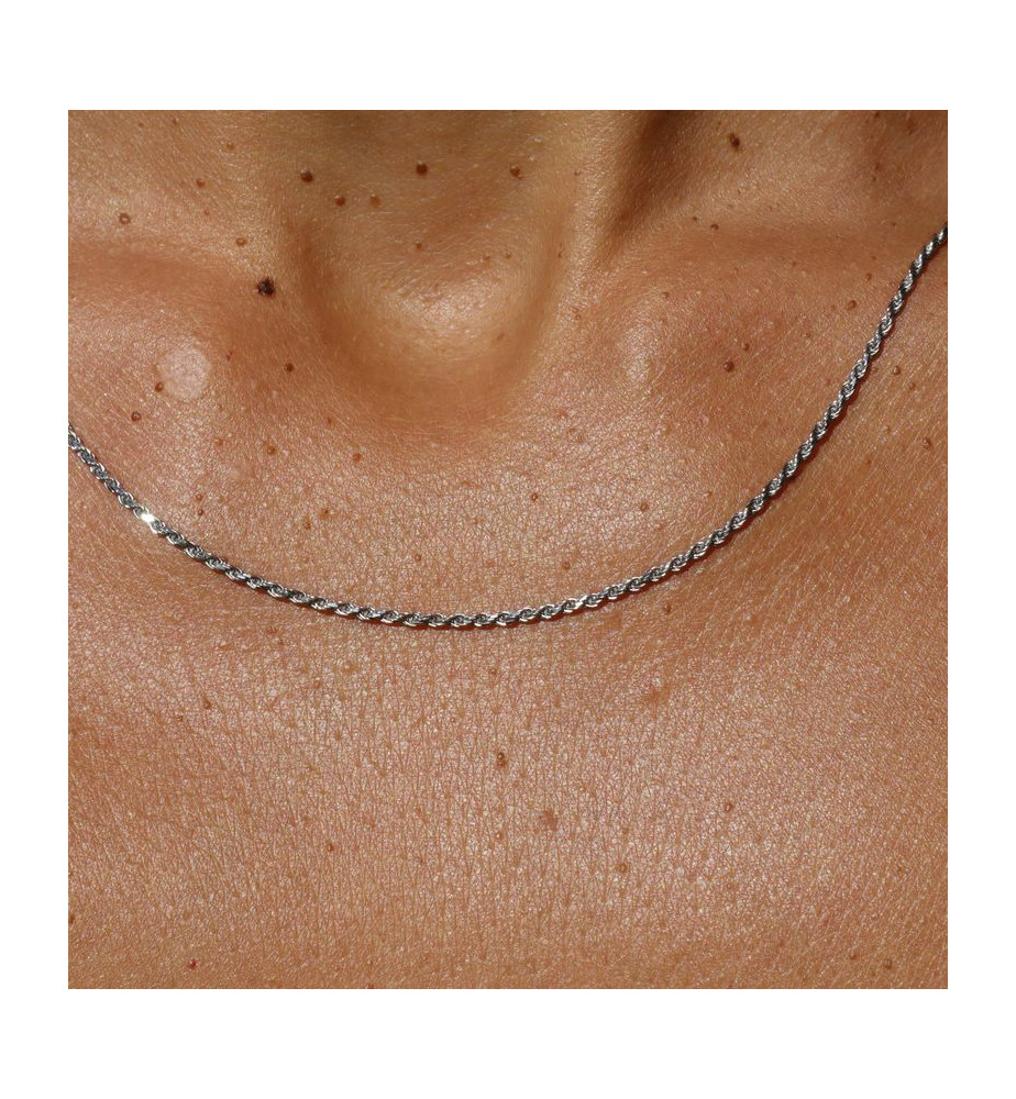 chaine argent torsadée