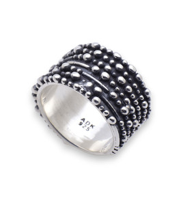 bague argent mixte