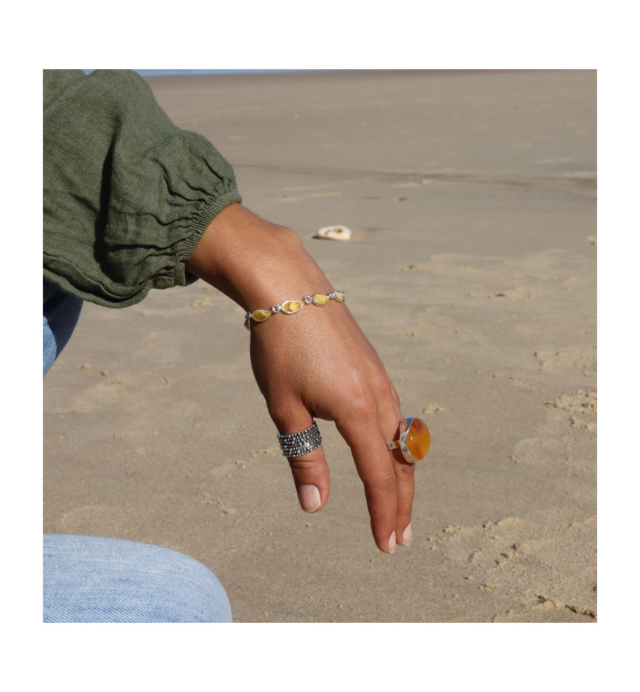 bague argent femme large