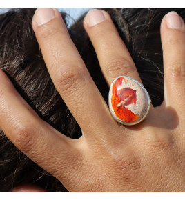 bague argent 925 et opale