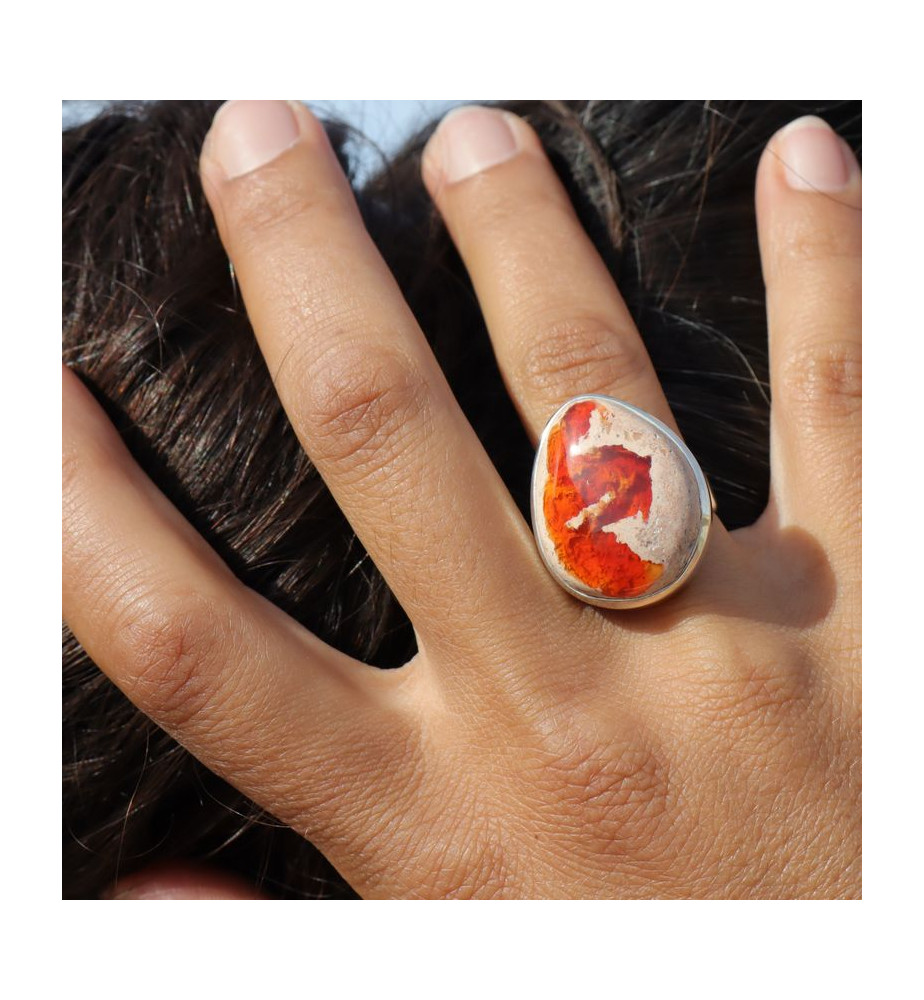 bague argent 925 et opale