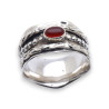 bague argent pierre orange