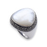 bague nacre argent