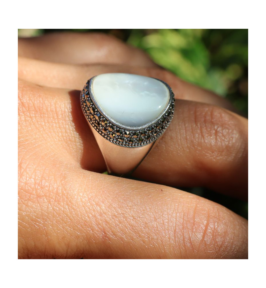 bague nacre femme