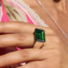 bague obsidienne verte