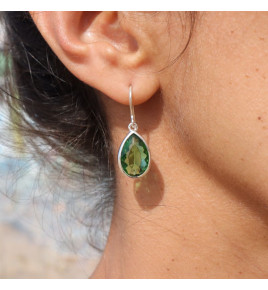 boucles obsidienne verte