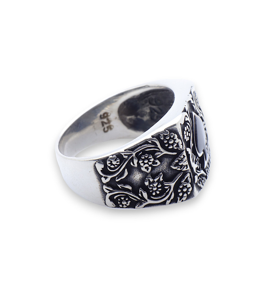 bague homme onyx noir
