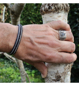 chevaliere homme onyx