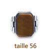 bague homme pierre marron