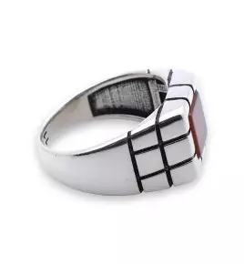 bague cornaline homme